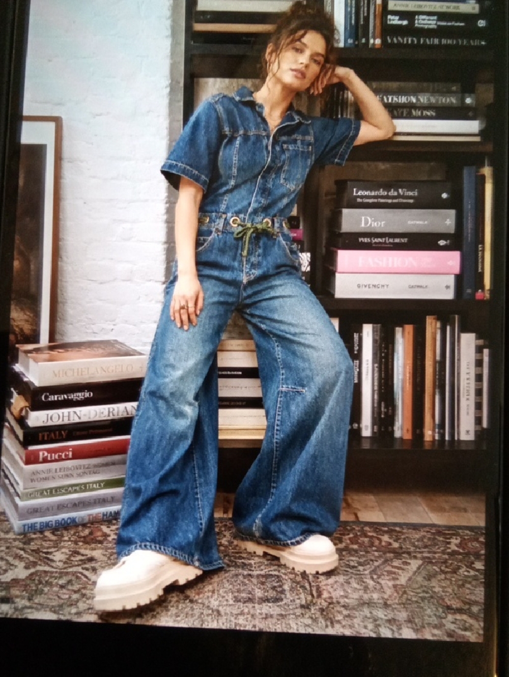 We The Free Edison Coverall Wide Leg Belted Button Streetwear Boho Western XS